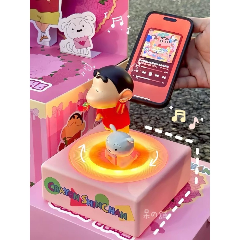 【正版聯名】玫瑰花小新音響禮盒 蠟筆小新 情人節 送禮 女朋友 藍芽 音箱 可愛 周邊-細節圖5