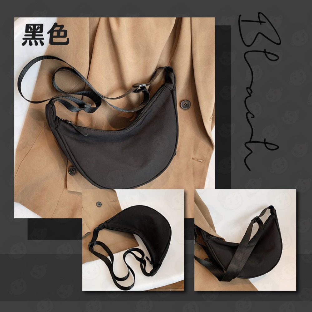 出貨快+免運🔥尼龍包 尼龍水桶包 半月包 小包 肩背包 氣質包 百搭包 韓款包包 包包 女包 水桶 托特 尼龍百搭包-細節圖9