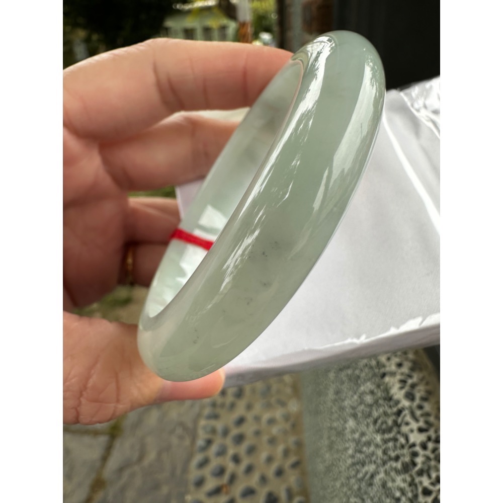 🎀 冰潤綠平安鐲美鐲 🎀1777號#17.5圍/55mm-細節圖5
