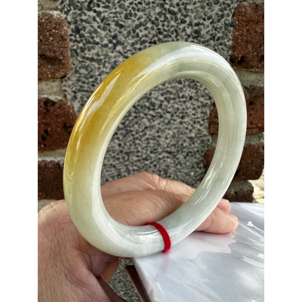 🎀 完美黃翡圓骨美鐲 🎀1779號-細節圖6