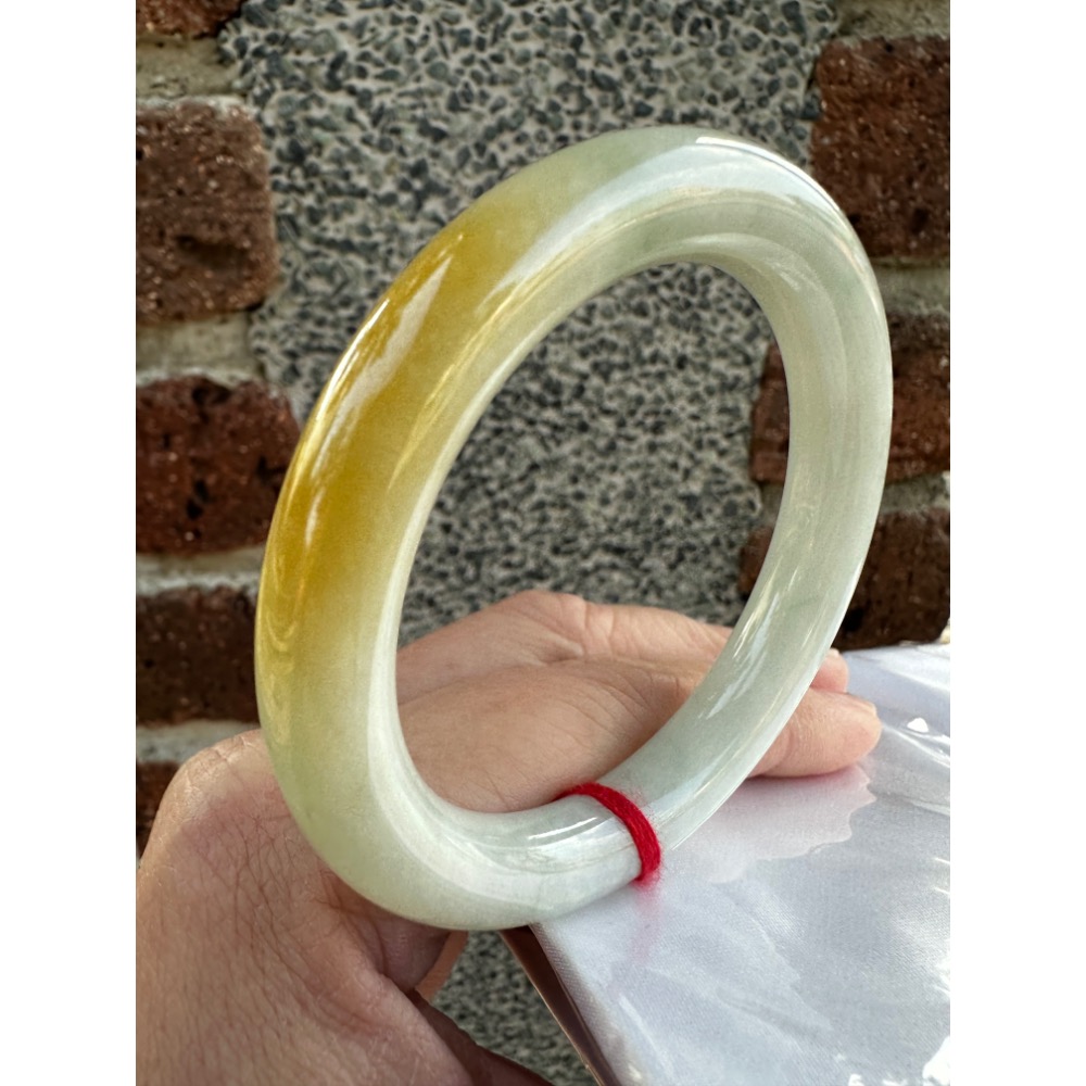 🎀 完美黃翡圓骨美鐲 🎀1779號-細節圖7