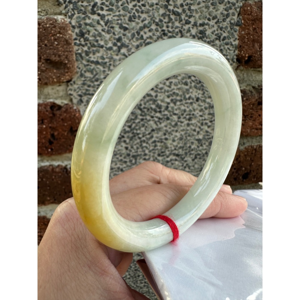 🎀 完美黃翡圓骨美鐲 🎀1779號-細節圖9