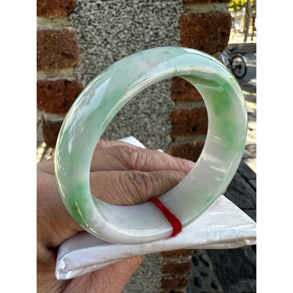 🎀 厚庒白底青貴妃美鐲 🎀#1798號-細節圖6