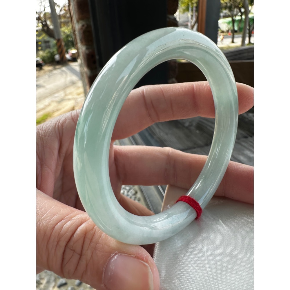 🎀冰透藍水綠圓骨美鐲 🎀17.5-18圍 #1818號-細節圖10