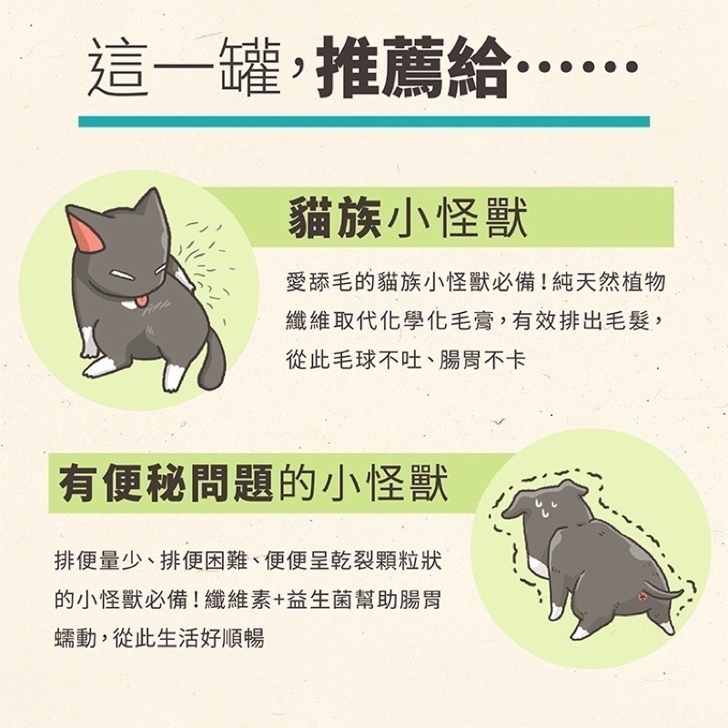 【LitoMon 怪獸部落】益菌排毛粉 排毛 排毛粉 益菌 腸胃 腸胃 犬貓 犬貓便祕 消化不良 膳食纖維 消化酵素-細節圖4