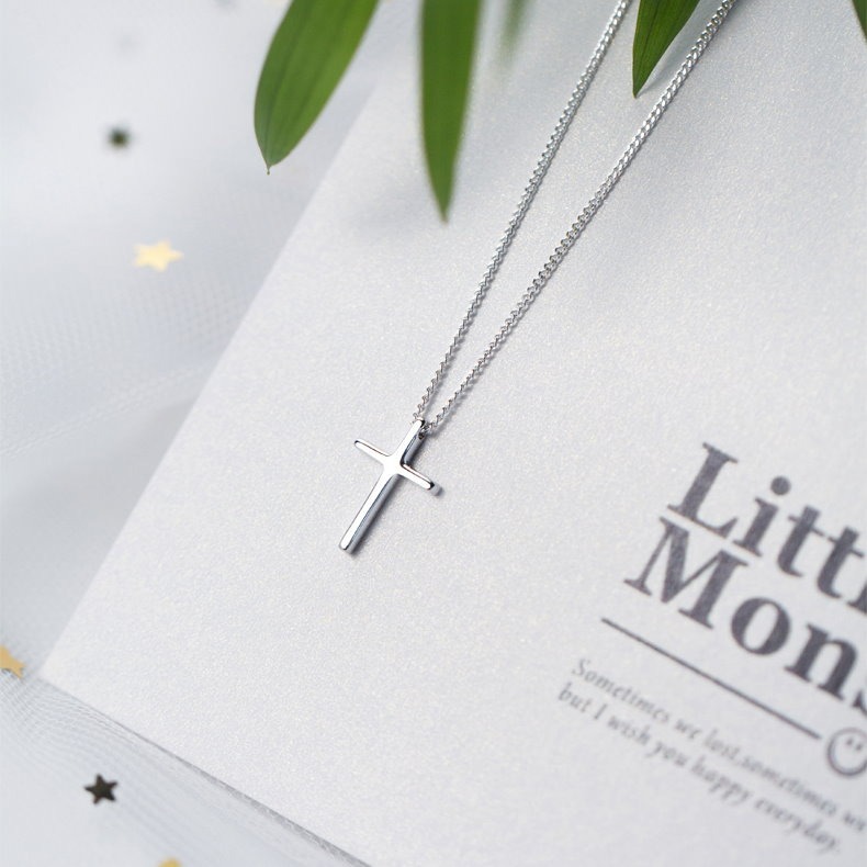 【整體925銀】買一送二 十字架項鍊 基督 天主教 生日禮物 交換禮物 聖誕節 💐花漾美人💐ALCN001-細節圖2