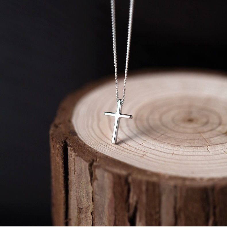 【整體925銀】買一送二 十字架項鍊 基督 天主教 生日禮物 交換禮物 聖誕節 💐花漾美人💐ALCN001-細節圖3