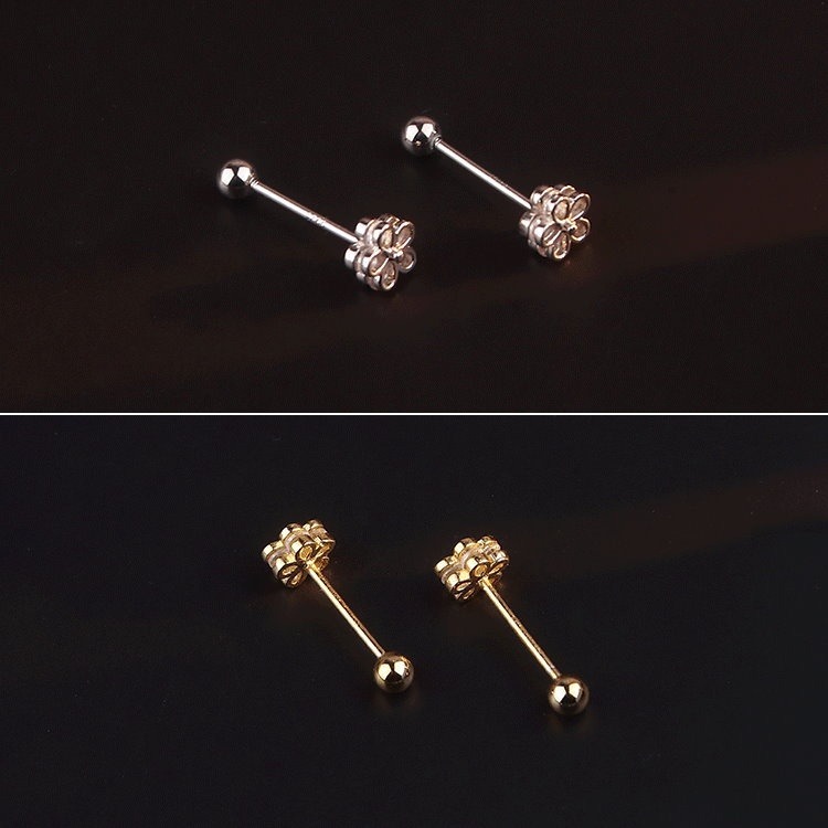 轉珠耳環 鎖珠耳環 螺旋耳針 鎖式耳環  花朵耳環 ＊花漾美人＊日韓嚴選-細節圖7