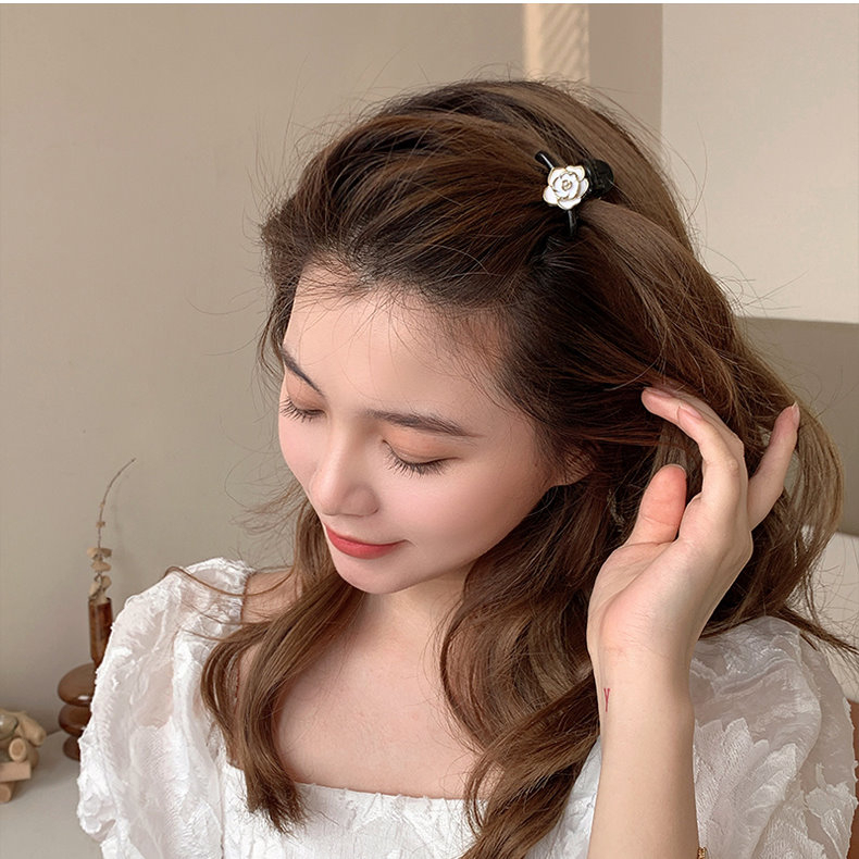 抓夾 小抓夾 公主夾 髮夾 鯊魚夾 瀏海夾 小香風 氣質甜美山茶花   ＊花漾美人＊嚴選-細節圖4