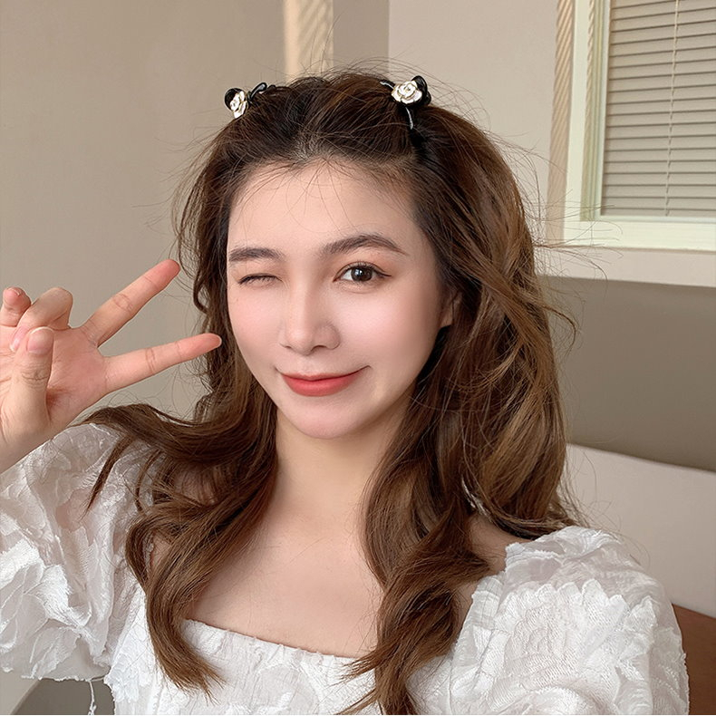 抓夾 小抓夾 公主夾 髮夾 鯊魚夾 瀏海夾 小香風 氣質甜美山茶花   ＊花漾美人＊嚴選-細節圖5