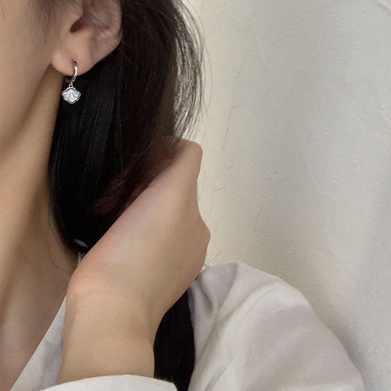 耳環 夾式耳環 垂墜耳環 耳扣 易扣耳環 易扣式耳環 海星 貝殼 ＊花漾美人＊日韓嚴選-細節圖4