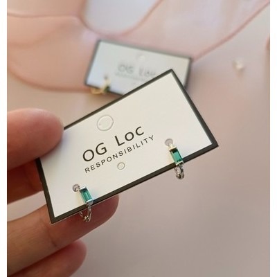 耳環 耳扣 耳圈 易扣耳環 易扣式耳環 綠寶石耳環 台灣現貨  ＊花漾美人＊嚴選-細節圖7