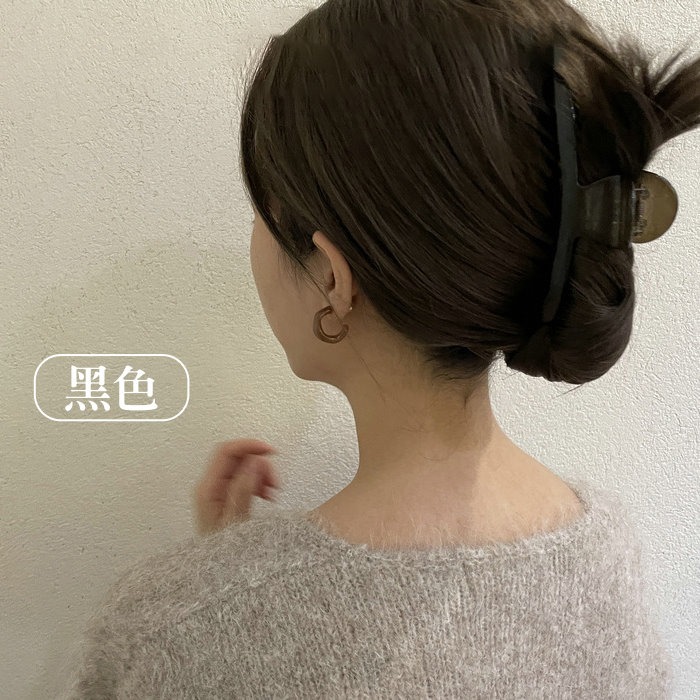 抓夾 髮夾 鯊魚夾 盤髮夾 純色果凍感抓夾 簡約一字  ＊花漾美人＊嚴選-細節圖6