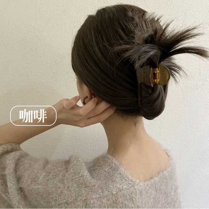 抓夾 髮夾 鯊魚夾 盤髮夾 純色果凍感抓夾 簡約一字  ＊花漾美人＊嚴選-細節圖7