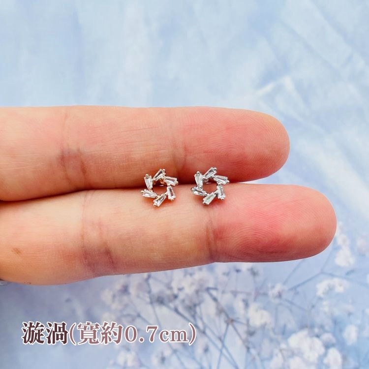 轉珠耳環 鎖珠耳環 螺旋耳針 鎖式耳環 醫療鋼耳環 捕夢網 彩虹 蝴蝶 漩渦＊花漾美人＊嚴選-F-規格圖7