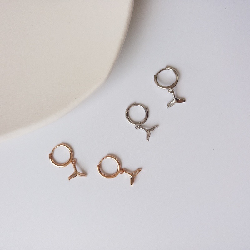 耳環 耳扣 易扣耳環 易扣式耳環 浪漫唯美 人魚尾 ＊花漾美人＊嚴選-細節圖2