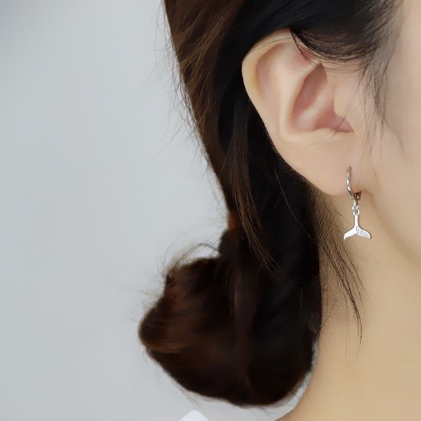 耳環 耳扣 易扣耳環 易扣式耳環 浪漫唯美 人魚尾 ＊花漾美人＊嚴選-細節圖3