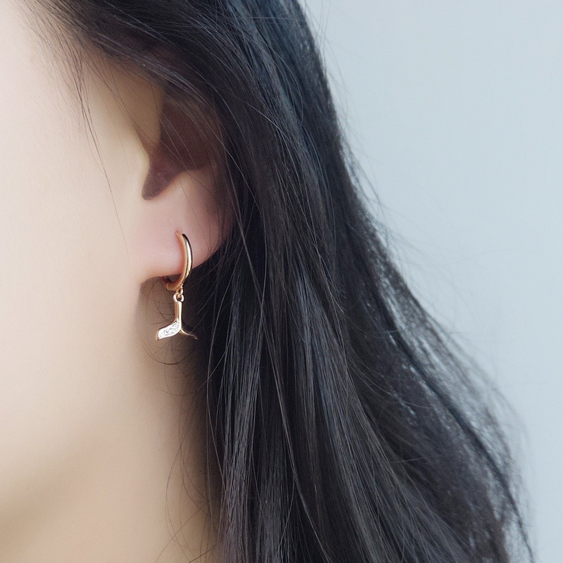 耳環 耳扣 易扣耳環 易扣式耳環 浪漫唯美 人魚尾 ＊花漾美人＊嚴選-細節圖5