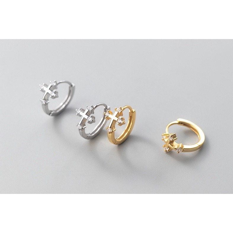 耳環 耳扣 易扣耳環 易扣式耳環 十字架 上帝的聖約 台灣現貨 ＊花漾美人＊嚴選-細節圖2