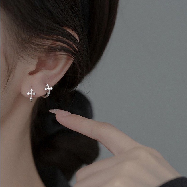 耳環 耳扣 易扣耳環 易扣式耳環 十字架 上帝的聖約 台灣現貨 ＊花漾美人＊嚴選-細節圖4