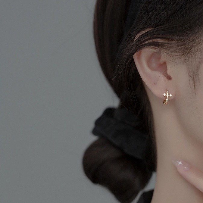 耳環 耳扣 易扣耳環 易扣式耳環 十字架 上帝的聖約 台灣現貨 ＊花漾美人＊嚴選-細節圖5