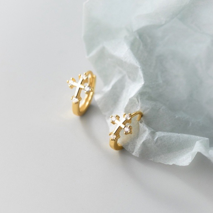 耳環 耳扣 易扣耳環 易扣式耳環 十字架 上帝的聖約 台灣現貨 ＊花漾美人＊嚴選-細節圖6