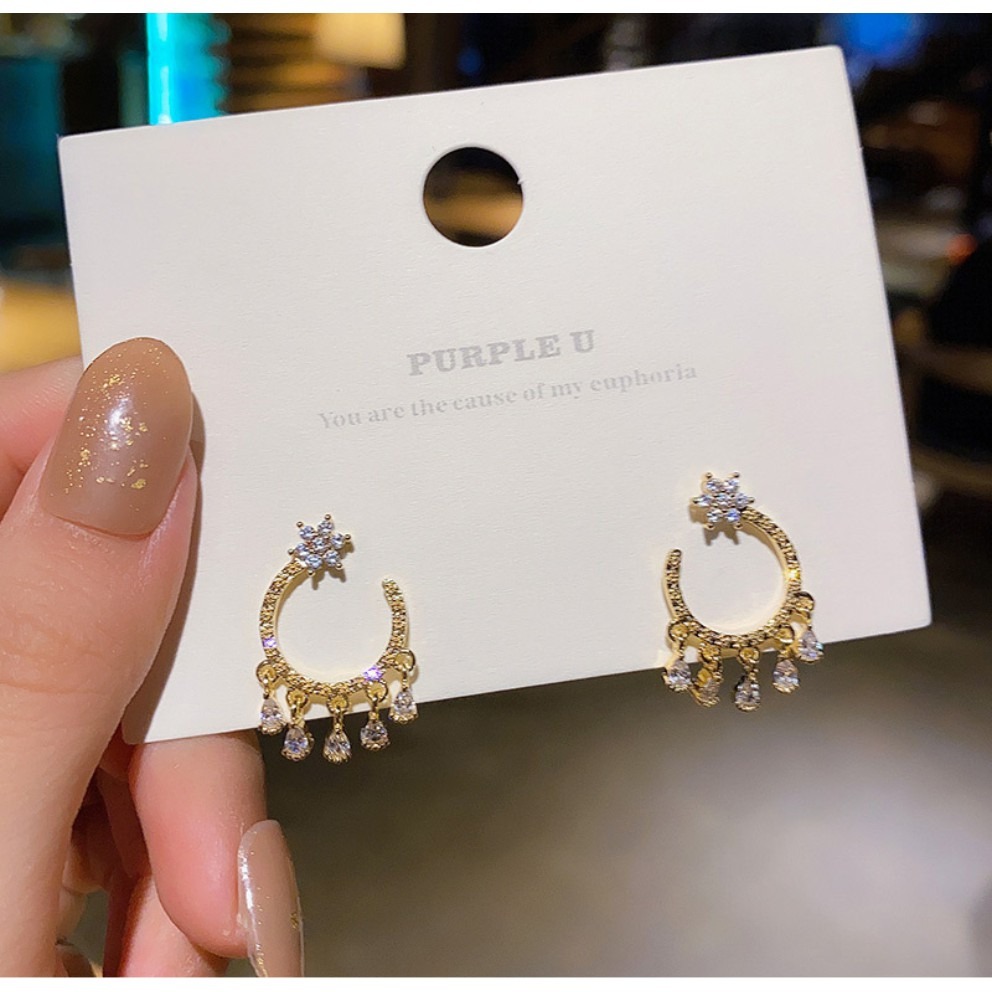 耳環 輕奢華風 微鑲工藝 迷人流蘇 增添風采 S925銀耳針＊花漾美人＊嚴選-細節圖3