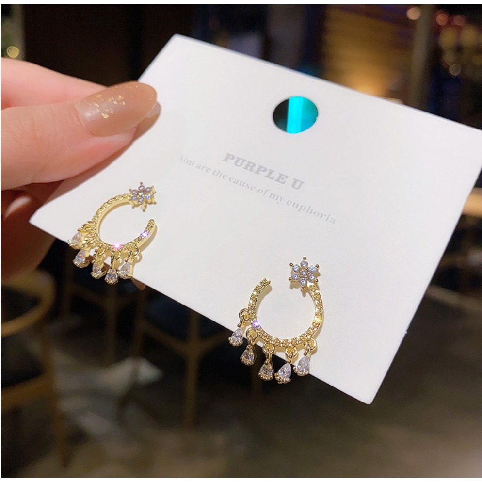 耳環 輕奢華風 微鑲工藝 迷人流蘇 增添風采 S925銀耳針＊花漾美人＊嚴選-細節圖4