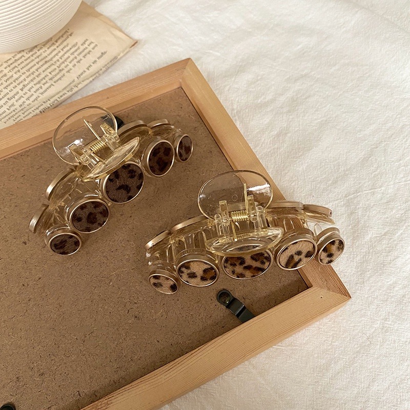 抓夾/髮夾/鯊魚夾 豹紋抓夾 經典絨毛豹紋 (大款) ＊花漾美人＊嚴選-細節圖8