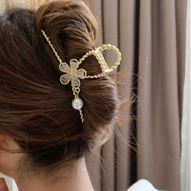 抓夾 髮夾鯊魚夾 金屬抓夾 花朵抓夾 簡約金屬風 ＊花漾美人＊嚴選-細節圖2