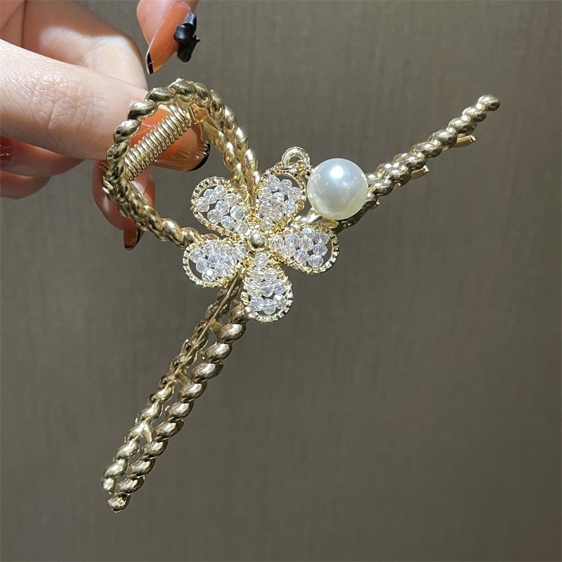 抓夾 髮夾鯊魚夾 金屬抓夾 花朵抓夾 簡約金屬風 ＊花漾美人＊嚴選-細節圖4