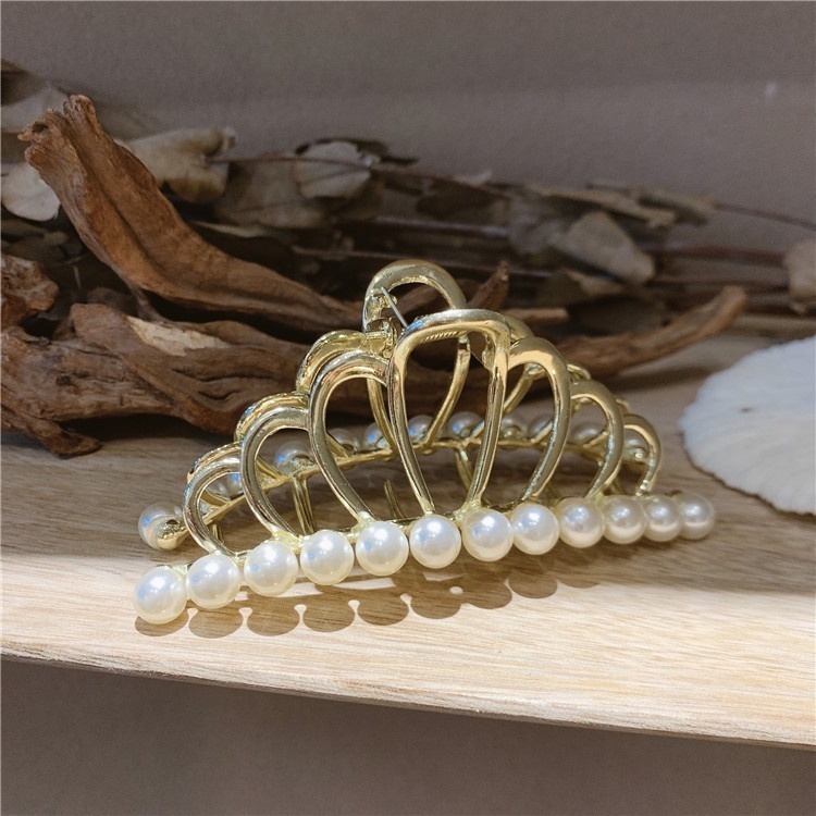 抓夾  珍珠抓夾 公主夾 髮夾 鯊魚夾 星星 蝴蝶結 皇冠 兔耳朵 金屬風  時尚造型 鯊魚夾 ＊花漾美人＊嚴選-細節圖6