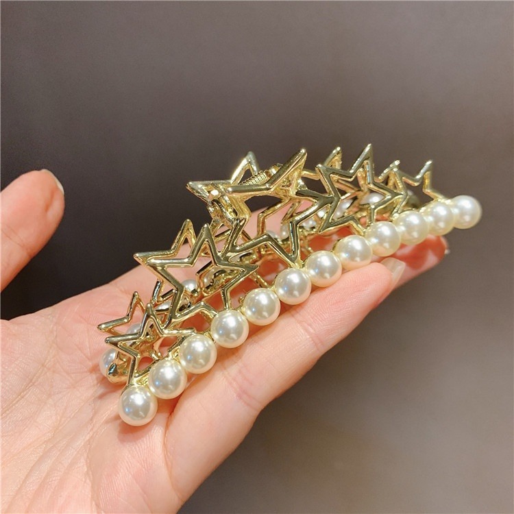 抓夾  珍珠抓夾 公主夾 髮夾 鯊魚夾 星星 蝴蝶結 皇冠 兔耳朵 金屬風  時尚造型 鯊魚夾 ＊花漾美人＊嚴選-細節圖7