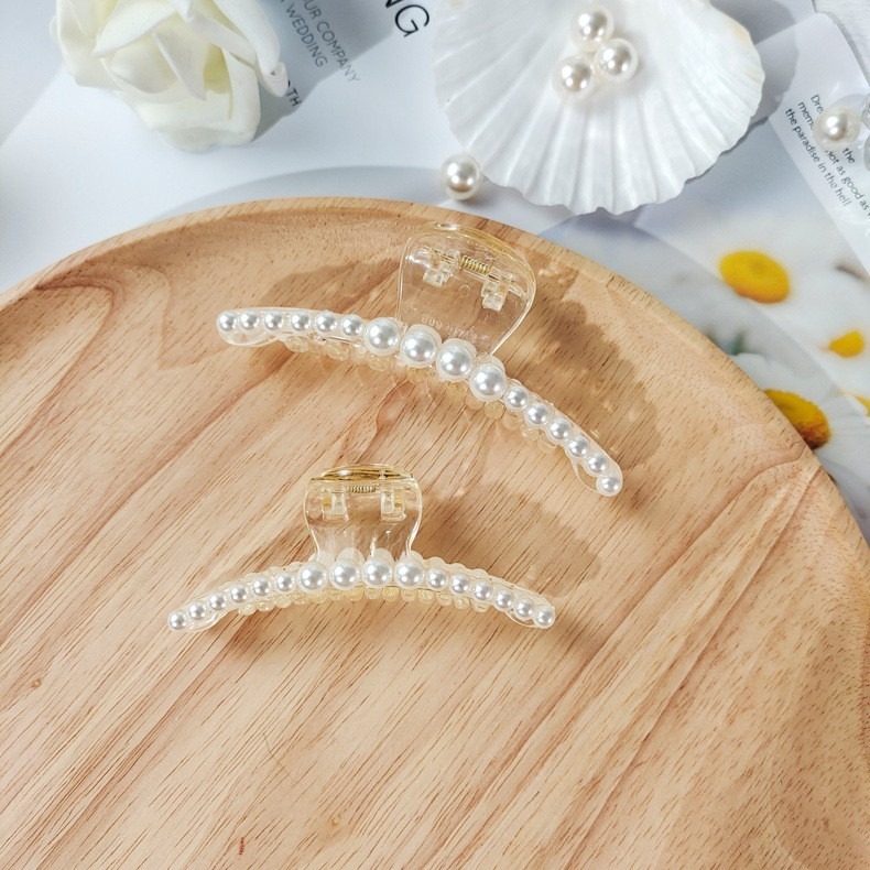 抓夾  氣質珍珠 珍珠抓夾 髮夾/抓夾/鯊魚夾 ＊花漾美人＊嚴選-細節圖5