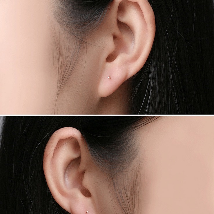 純銀耳環 養耳洞【整體925銀】耳針 耳堵 耳環 耳棒 耳棍 耳釘 💐花漾美人💐嚴選-細節圖3