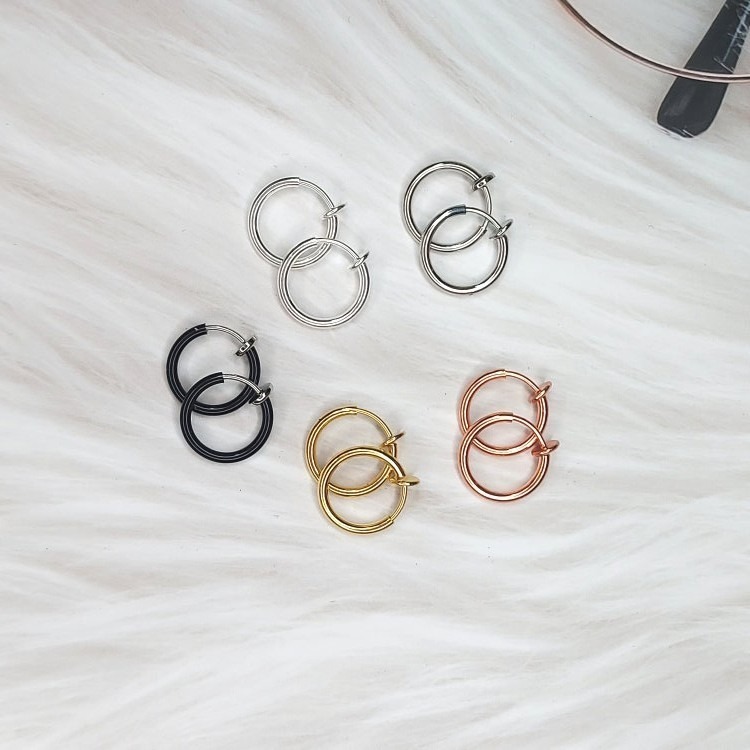 🇹🇼台灣現貨🇹🇼夾式耳環/耳夾 無需耳洞 圈圈耳夾 圓圈耳環 歐美 大圈 C圈 圈圈 ＊花漾美人＊嚴選-細節圖4