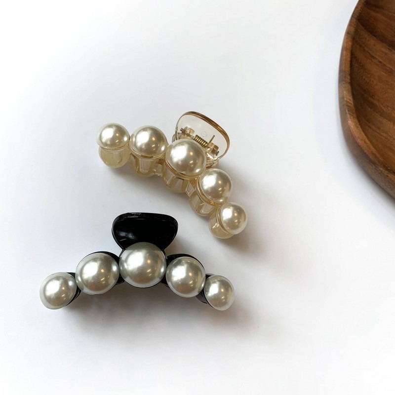 抓夾  氣質珍珠 珍珠抓夾 髮夾 抓夾 鯊魚夾 ＊花漾美人＊嚴選-細節圖2