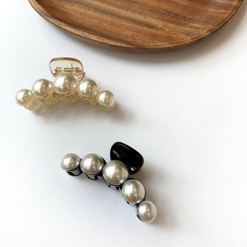 抓夾  氣質珍珠 珍珠抓夾 髮夾 抓夾 鯊魚夾 ＊花漾美人＊嚴選-細節圖8