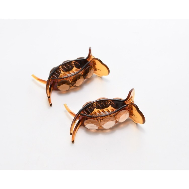 丸子頭 包包頭 髮夾 抓夾 閃亮多切面水晶香蕉夾 髮尾夾 扭夾 馬尾夾 ＊花漾美人＊嚴選-細節圖5