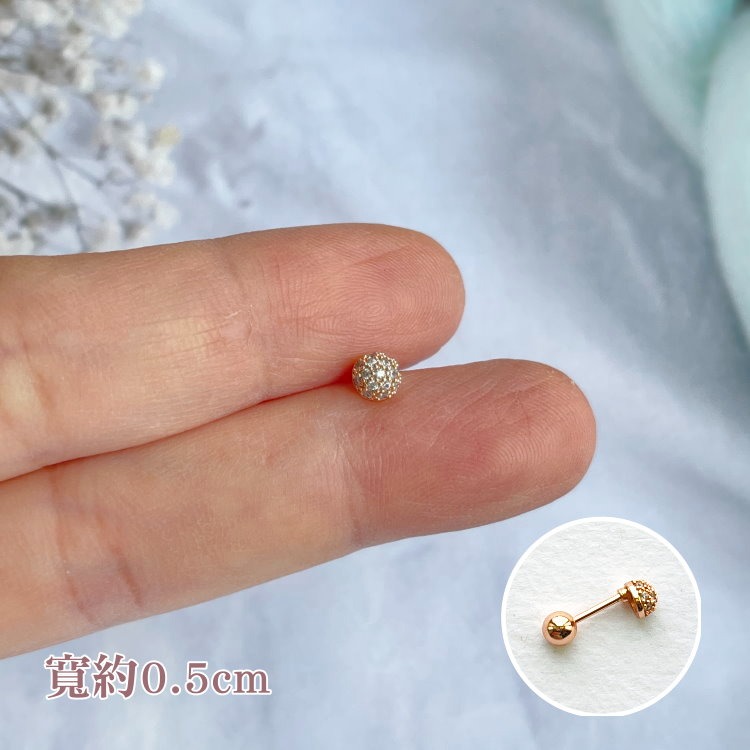 轉珠耳環 鎖珠耳環 螺旋耳針 鎖式耳環 醫療鋼耳環 貓咪 方鑽 魚骨 枝葉 花朵＊花漾美人＊嚴選-規格圖11