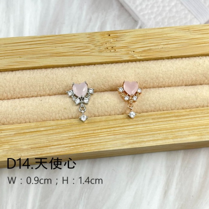 轉珠耳環 鎖珠耳環 螺旋耳針 鎖式耳環 醫療鋼耳環 幸運草 笑臉＊花漾美人＊嚴選-D-規格圖7