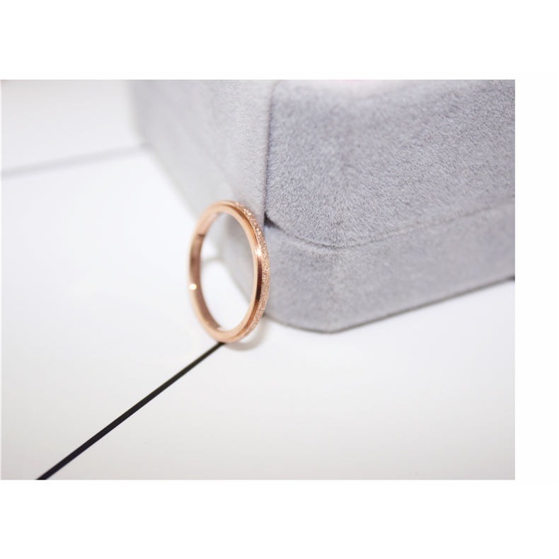 戒指 鈦鋼戒指 簡約百搭磨砂款  尾戒 食指戒 防小人招貴人 不褪色 抗過敏＊花漾美人＊嚴選-細節圖5