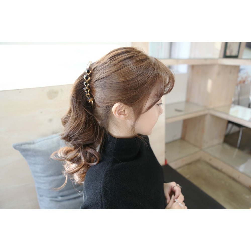 髮夾 香蕉夾 髮飾 閃亮多切面水晶 香蕉夾 髮尾夾 扭夾 ＊花漾美人＊嚴選-細節圖2