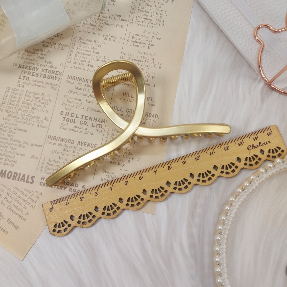 抓夾/公主夾/髮夾/鯊魚夾 簡約金屬風 霧面金屬感 鍊條 麻花 ＊花漾美人＊嚴選-細節圖6