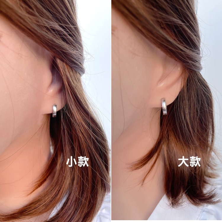 耳環 針式耳環 男生耳環 耳扣 耳圈 易扣耳環 易扣式耳環 簡約細絲圓扣 台灣現貨  ＊花漾美人＊嚴選-細節圖6