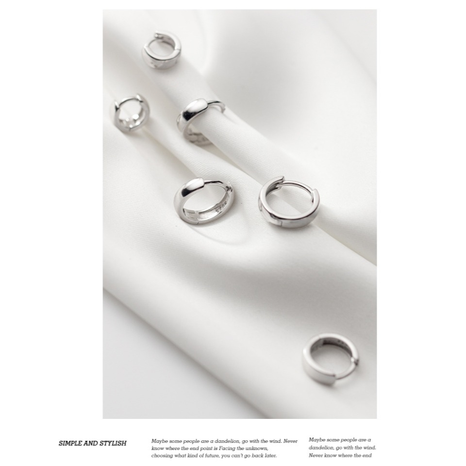 【整體S925銀】純銀耳環  養耳洞 耳骨 圓形寬版耳環 圓圈耳環 圈圈耳環 耳扣 易扣耳環 易扣式耳環＊花漾美人＊嚴選-細節圖2