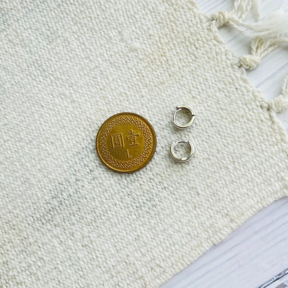 【整體S925銀】純銀耳環  養耳洞 耳骨 圓形寬版耳環 圓圈耳環 圈圈耳環 耳扣 易扣耳環 易扣式耳環＊花漾美人＊嚴選-細節圖9