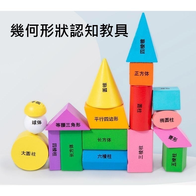 認識立體幾何圖形教具/小學一二年級認識形狀積木/正方體長方體數學教具-細節圖2
