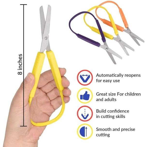 兒童環形剪刀彩色環形自適應設計/|左右支援 /小巧、易打開的擠壓手柄 |支持長者及特殊需要-細節圖5