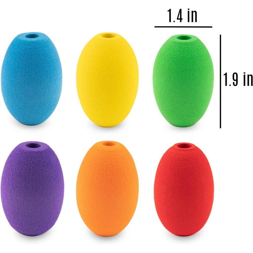 6個裝蛋型握筆器/兒童和成人/彩色軟墊支架/手寫、繪畫、著色/ 符合人體工程學/右手或左手/可重複使用-細節圖5